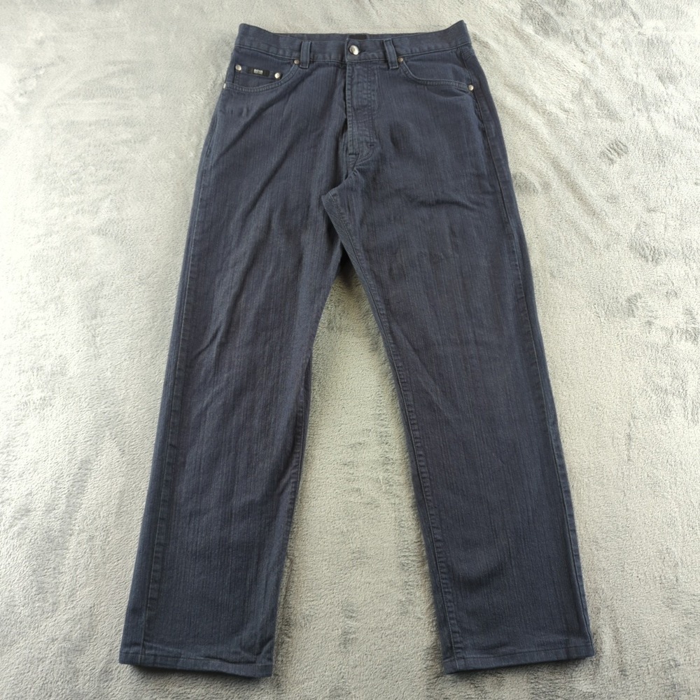 Hugo Boss Arkansas Jeans Mens 34 (Fits 30x30) Gray Straight Stretch Denim Pants